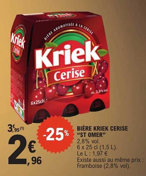 BIÈRE KRIEK CERISE “ST OMER”