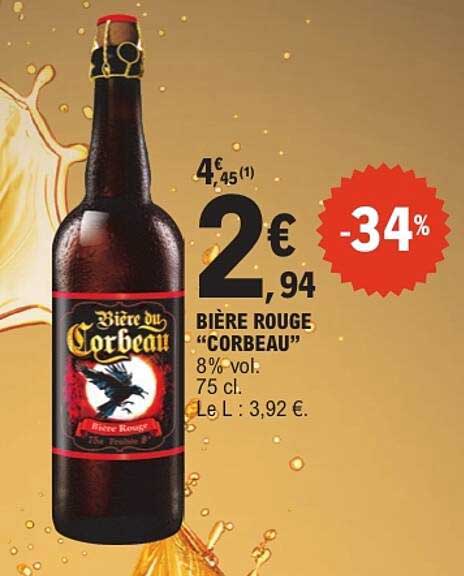BIÈRE ROUGE "CORBEAU"