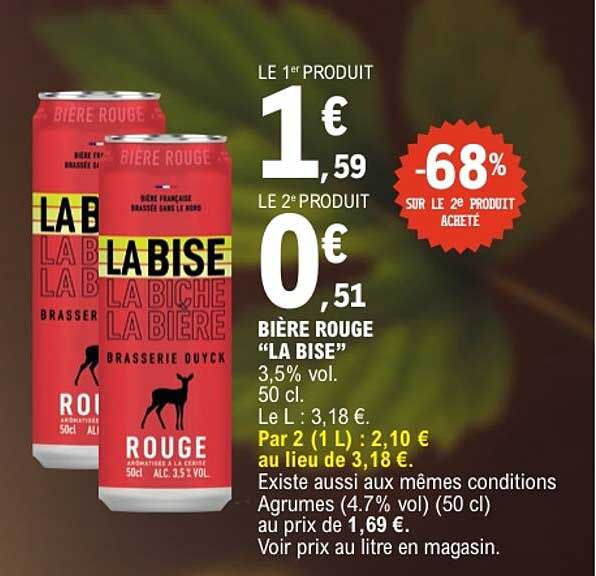 BIÈRE ROUGE “LA BISE”