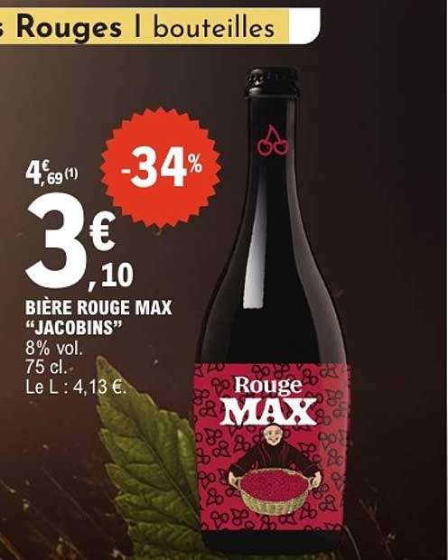 BIÈRE ROUGE MAX "JACOBINS"