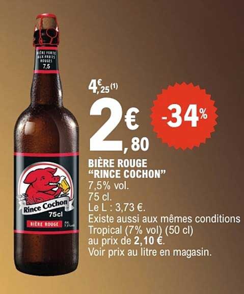 BIÈRE ROUGE “RINCE COCHON”