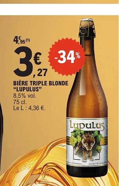 BIÈRE TRIPLE BLONDE “LUPULUS”