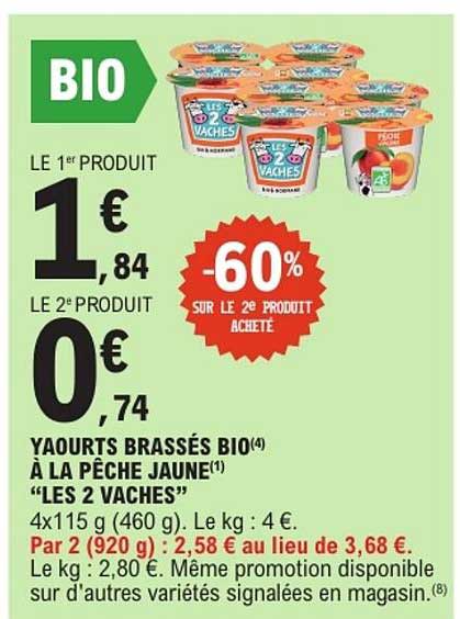 BIO -60% SUR LE 2e PRODUIT ACHETÉ