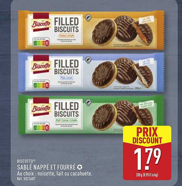 BISCOTTO® SABLÉ NAPPÉ ET FOURRÉ