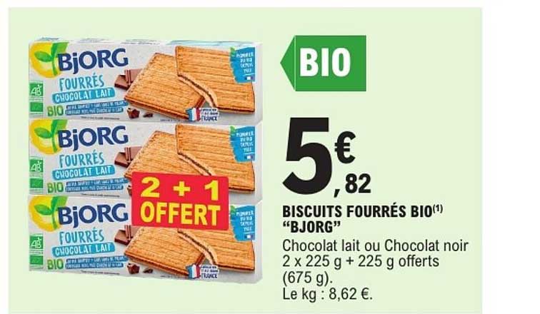 BISCUITS FOURRÉS BIO "BJORG"