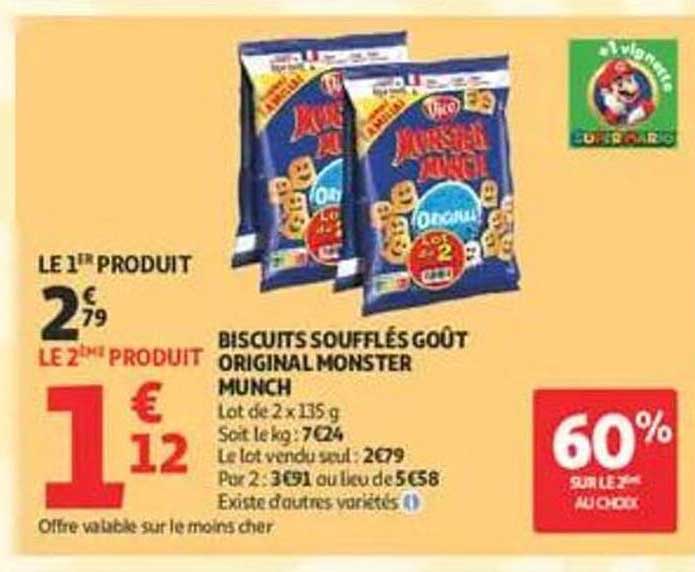 BISCUITS SOUFFLÉS GOÛT ORIGINAL MONSTER MUNCH