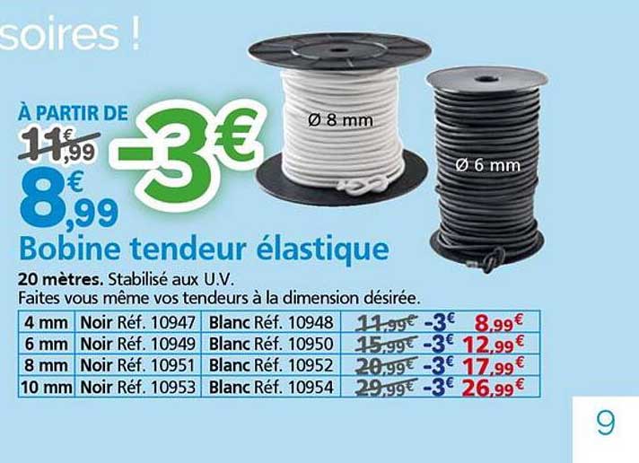 Bobine tendeur élastique