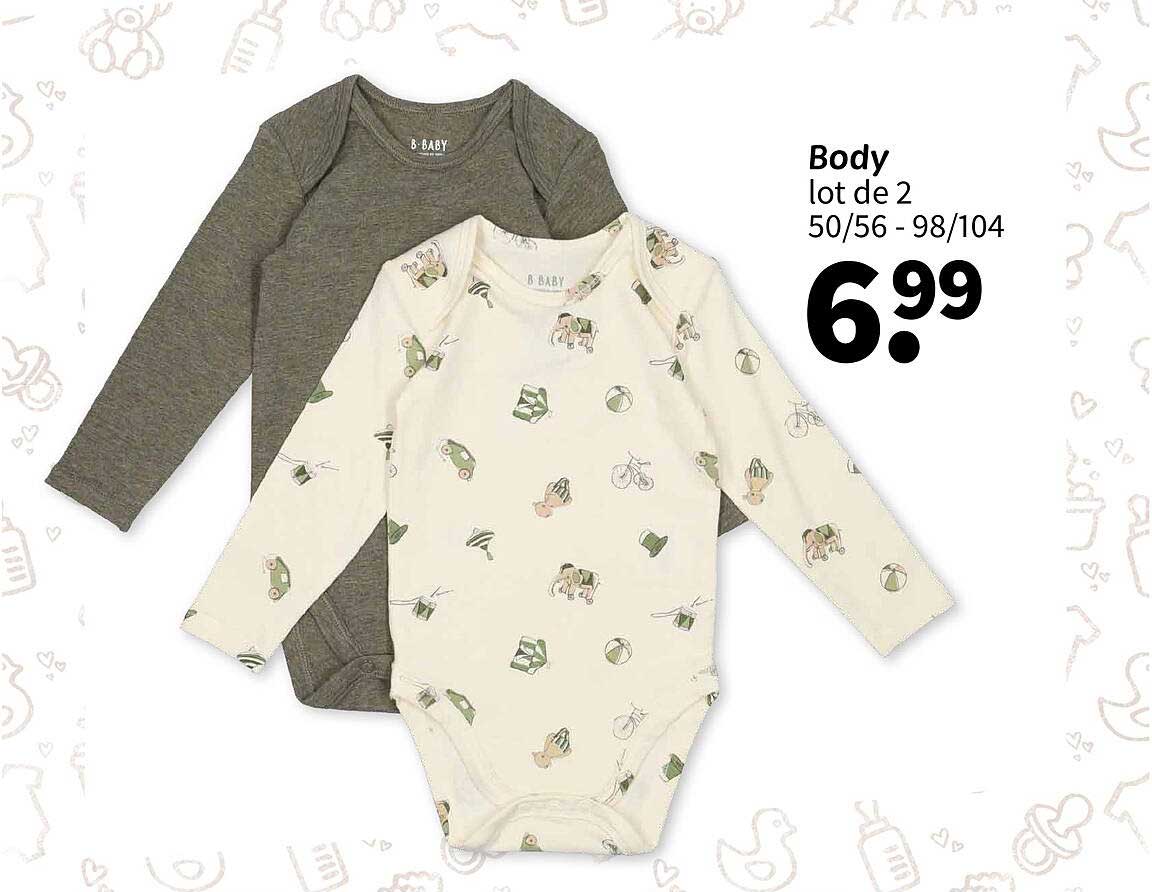 Body lot de 2 50/56 - 98/104