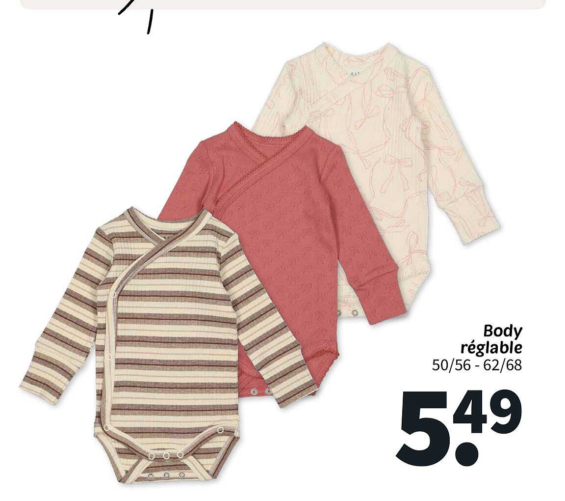 Body réglable 50/56 - 62/68