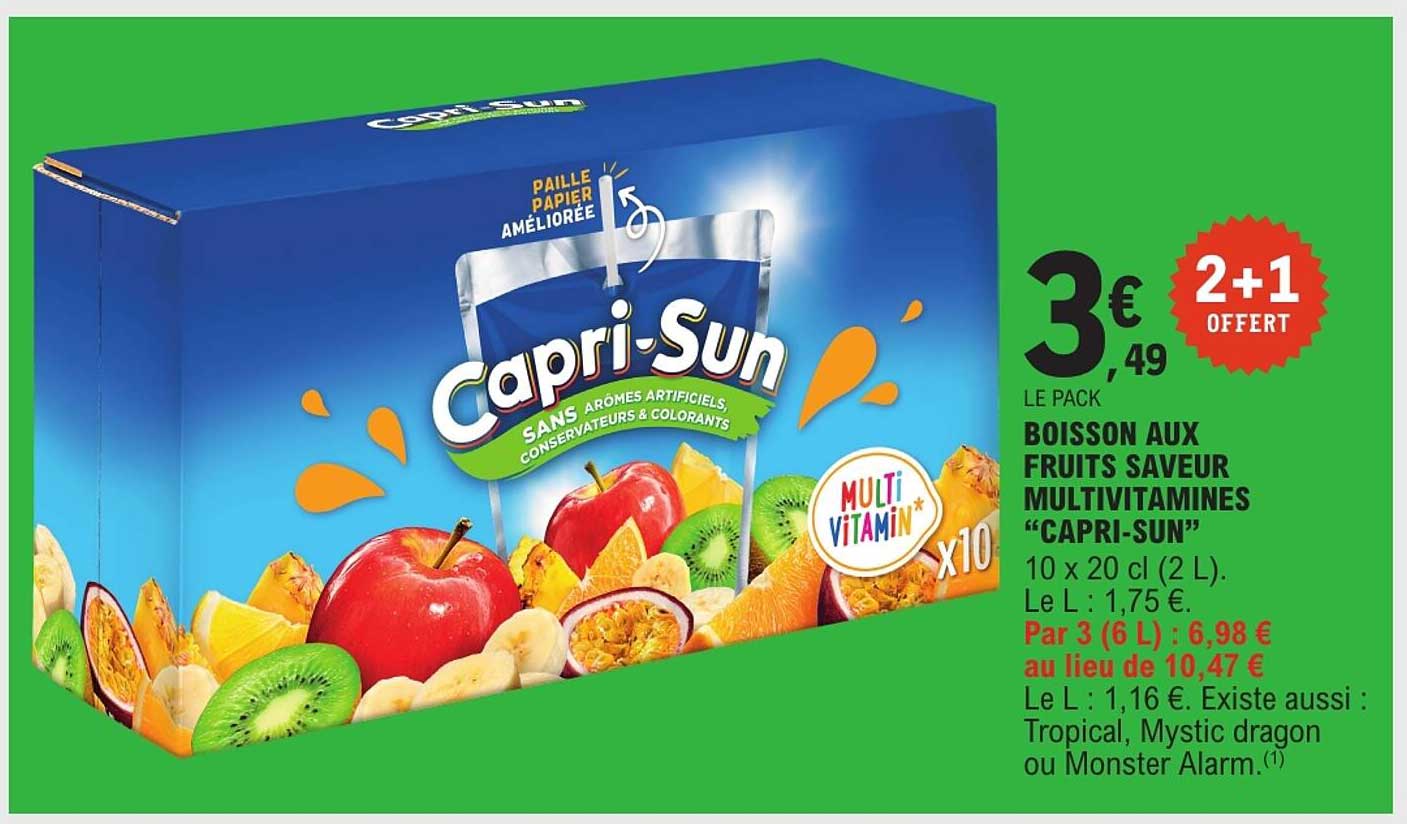BOISSON AUX FRUITS SAVEUR MULTIVITAMINES “CAPRI-SUN”