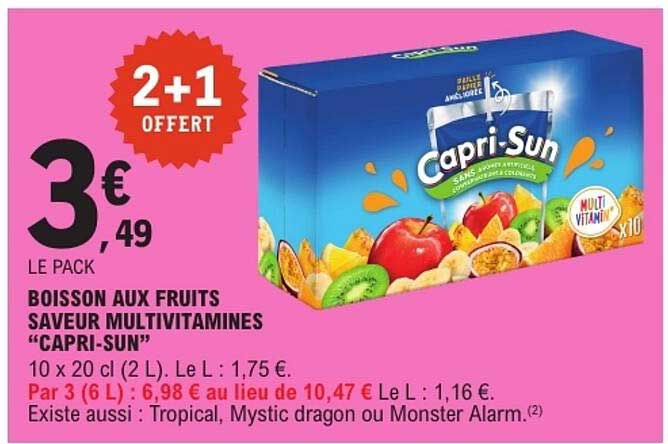 BOISSON AUX FRUITS SAVEUR MULTIVITAMINES “CAPRI-SUN”
