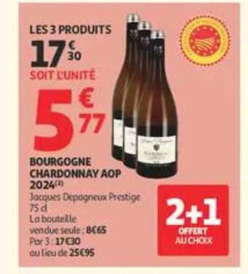 BOURGOGNE CHARDONNAY AOP 2024 75 cl Jacques Depagneux Prestige