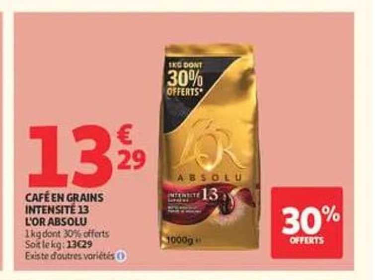 CAFÉ EN GRAINS INTENSITÉ 13 LOR ABSOLU