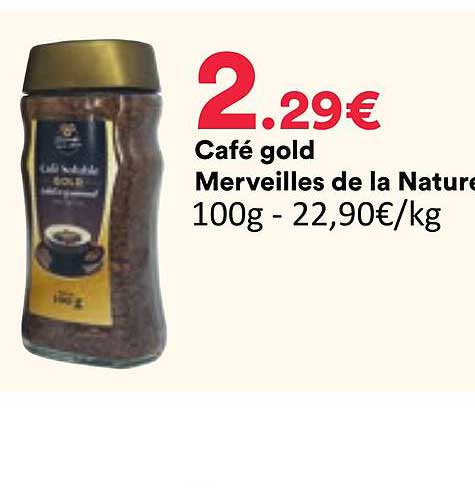 Café gold Merveilles de la Nature 100g - 22,90€/kg