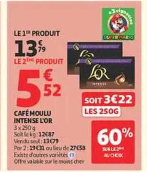 CAFÉ MOULU INTENSE L'OR