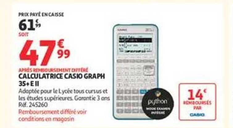 CALCULATRICE CASIO GRAPH 35+ EII