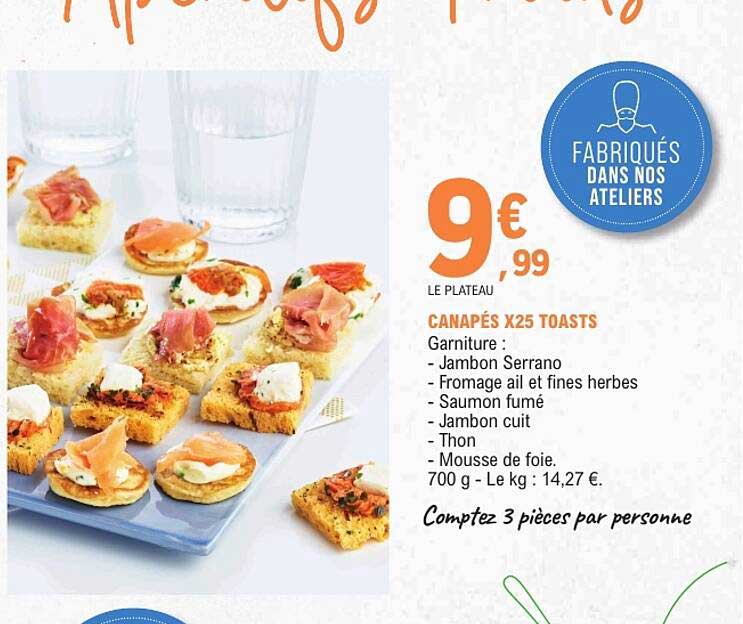 CANAPÉS X25 TOASTS