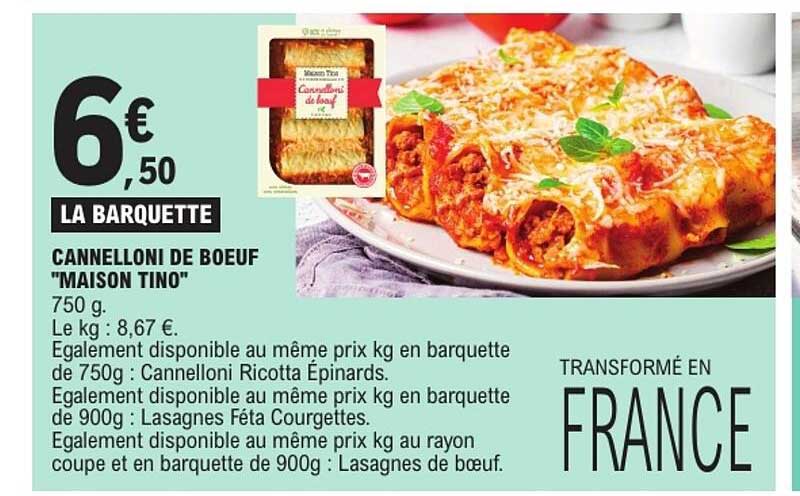 CANNELLONI DE BOEUF "MAISON TINO"