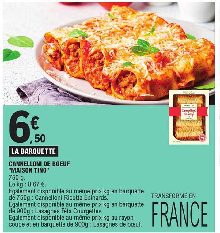 CANNELLONI DE BOEUF "MAISON TINO"