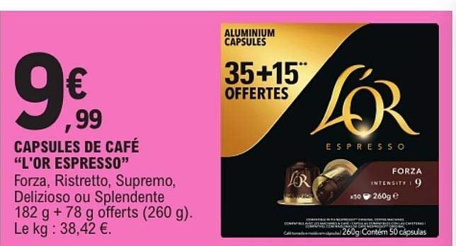 CAPSULES DE CAFÉ "L’OR ESPRESSO"