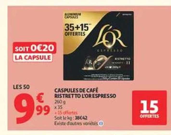 CAPSULES DE CAFÉ RISTRETTO L'ORESPRESSO