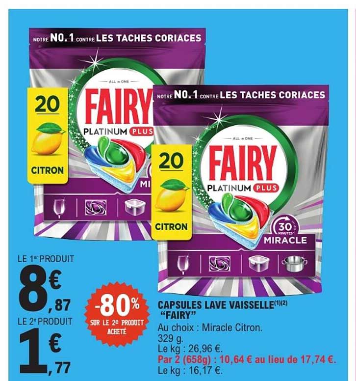 CAPSULES LAVE VAISSELLE "FAIRY"
