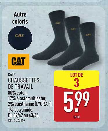 CAT® CHAUSSETTES DE TRAVAIL