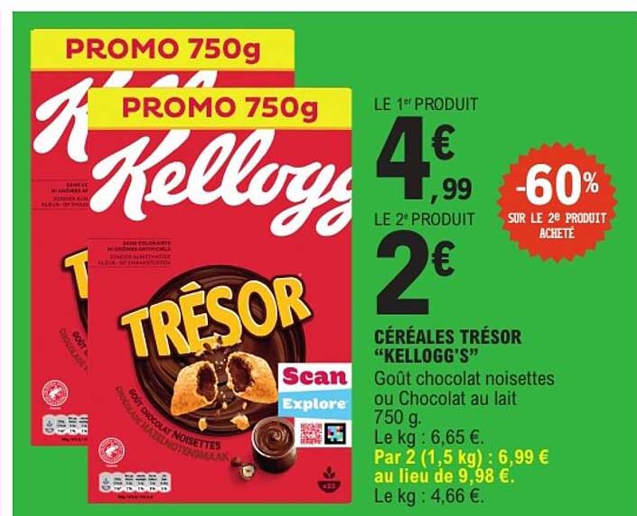 CÉRÉALES TRÉSOR “KELLOGG'S”
