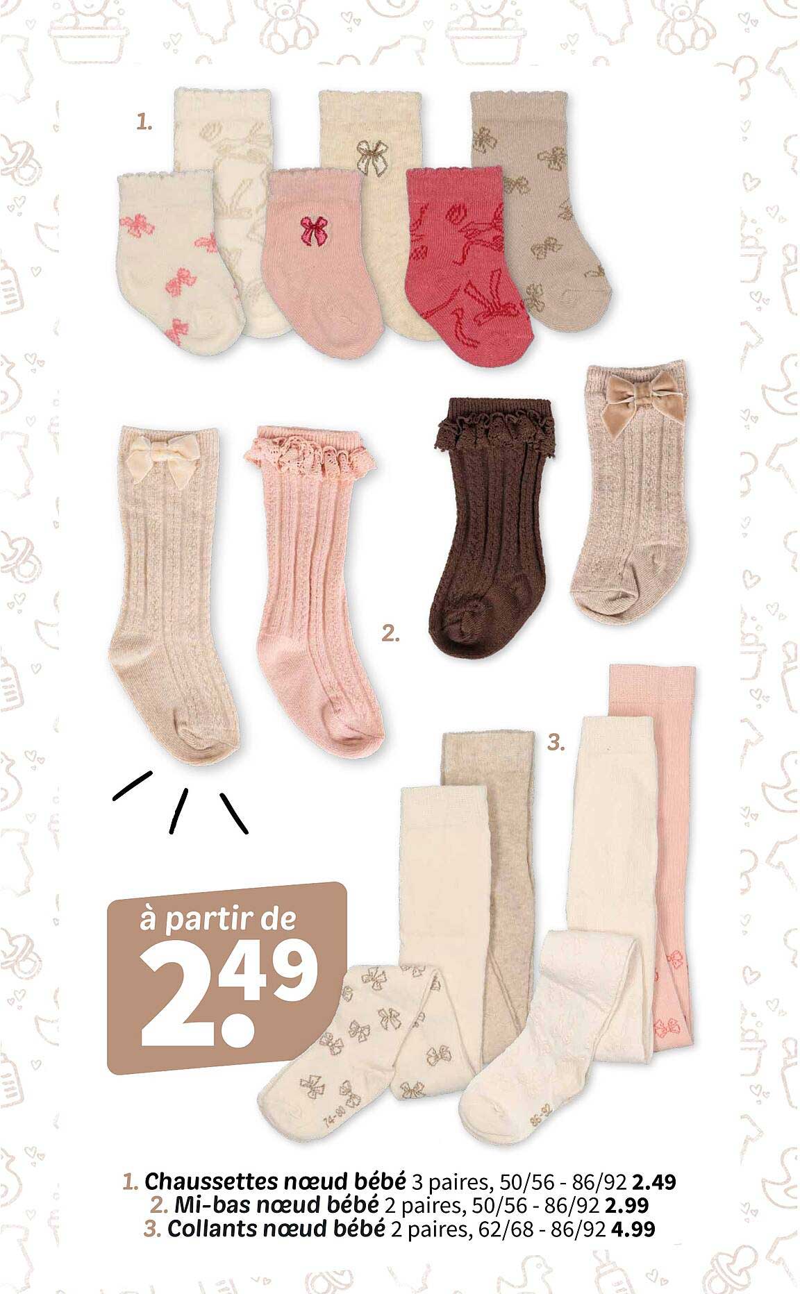 Chaussettes nœud bébé