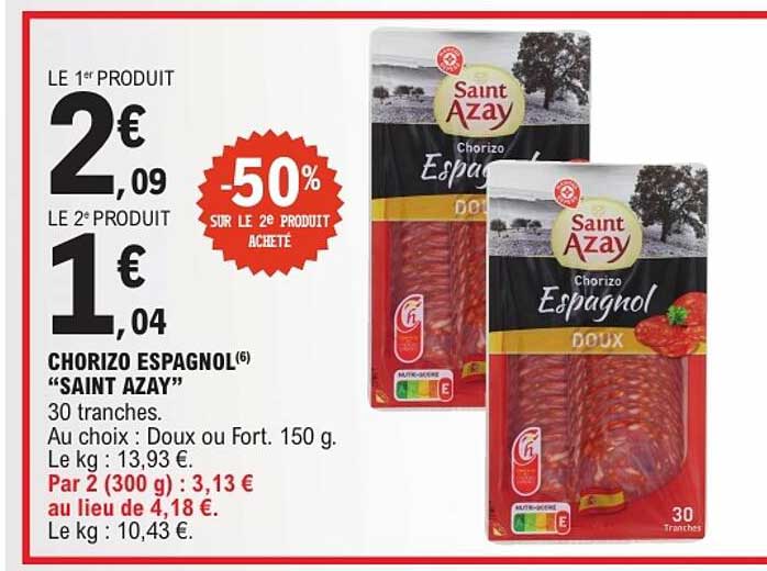 CHORIZO ESPAGNOL "SAINT AZAY"
