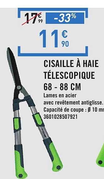 CISAILLE À HAIE TÉLESCOPIQUE 68 - 88 CM