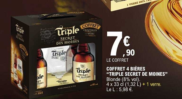 COFFRET 4 BIÈRES “TRIPLE SECRET DE MOINES”