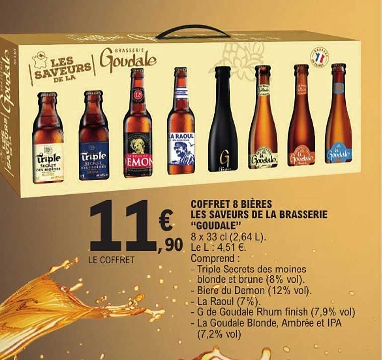 COFFRET 8 BIÈRES LES SAVEURS DE LA BRASSERIE "GOUDALE"