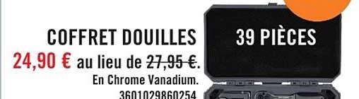 COFFRET DOUILLES 39 PIÈCES