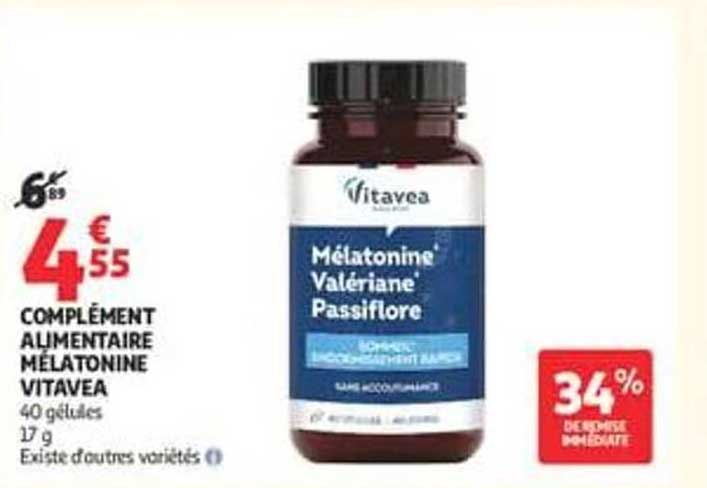 COMPLÉMENT ALIMENTAIRE MÉLATONINE VITAVEA