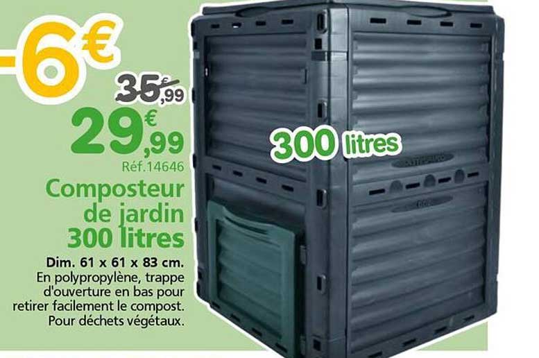 Composteur de jardin 300 litres