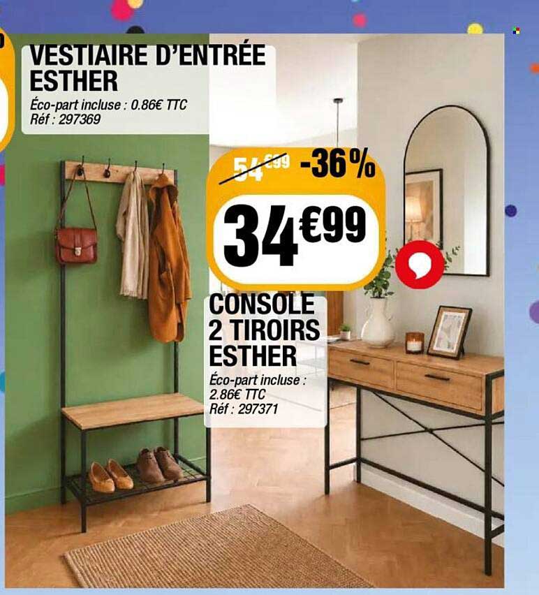 CONSOLE 2 TIROIRS ESTHER
