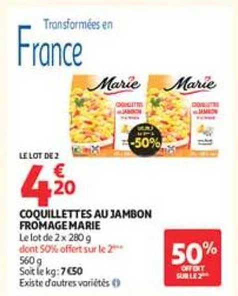 COQUILLETTES AU JAMBON FROMAGERIE