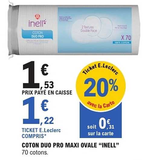 COTON DUO PRO MAXI OVALE “INELL”