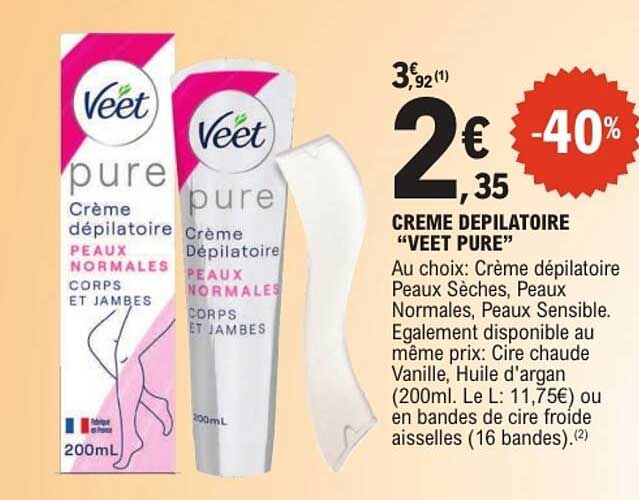 CREME DEPILATOIRE “VEET PURE”
