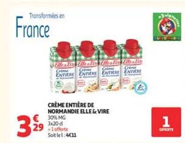 CRÈME ENTIÈRE DE NORMANDIE ELLE & VIRE