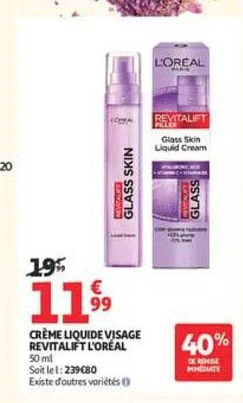 CRÈME LIQUIDE VISAGE REVITALIFT L'ORÉAL