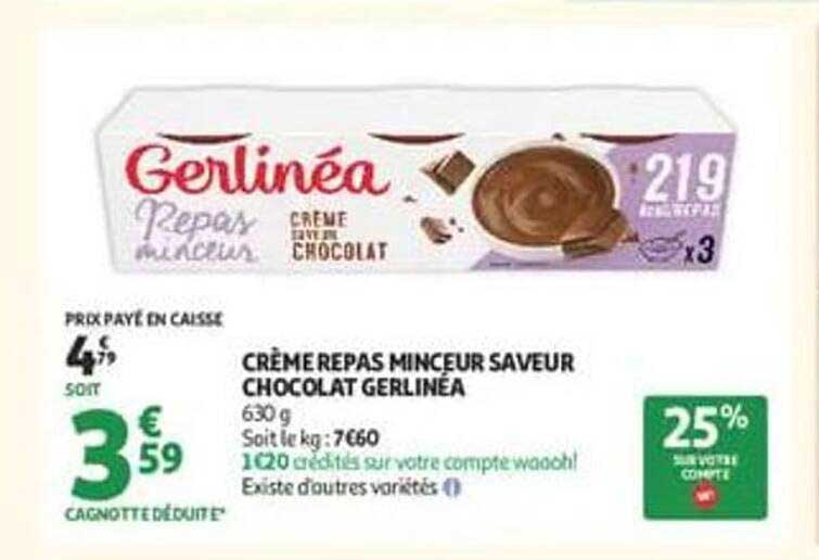 CRÈME REPAS MINCEUR SAVEUR CHOCOLAT GERLINÉA