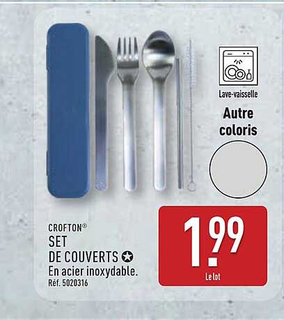 CROFTON SET DE COUVERTS En acier inoxydable.