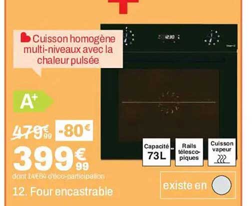Cuisson homogène multi-niveaux avec la chaleur pulsée