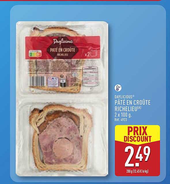 DAYLICIOUS® PÂTÉ EN CROÛTE RICHELIEU(A) 2 x 100 g.