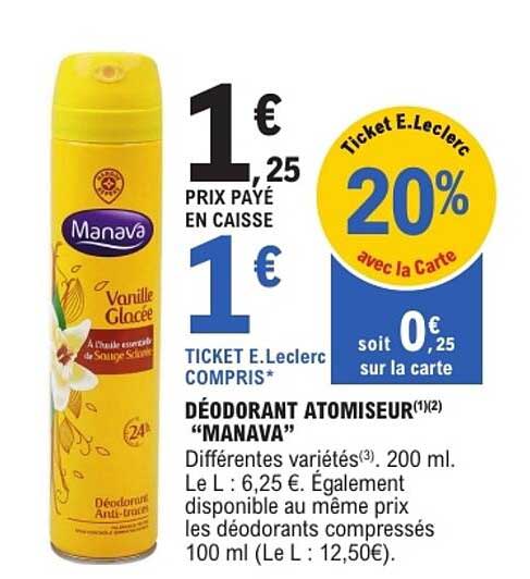 DÉODORANT ATOMISEUR "MANAVA"