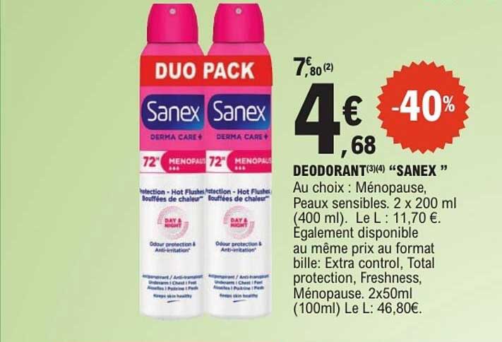 DEODORANT “SANEX ”