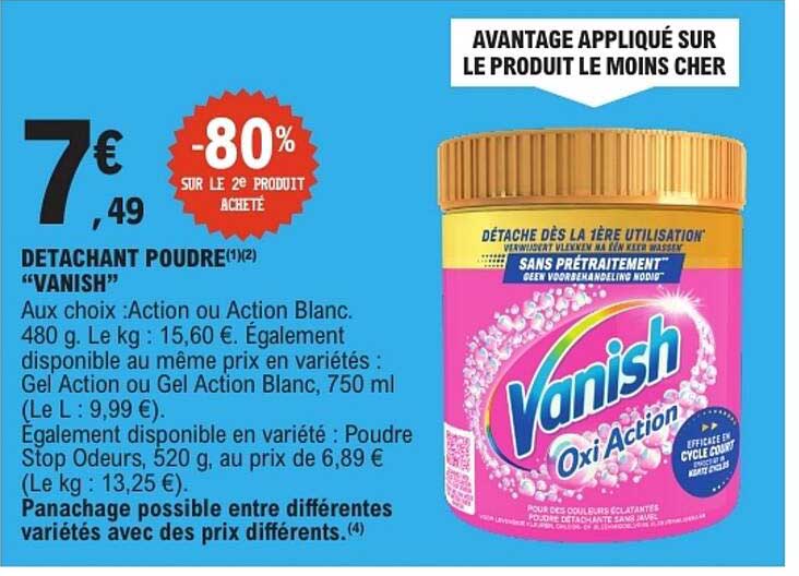 DÉTACHANT POUDRE VANISH