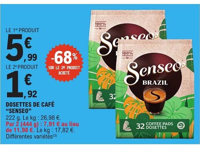 DOSETTES DE CAFÉ “SENSEO”